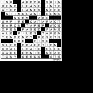 Crossword November 18 | Puzzles | redandblack.com