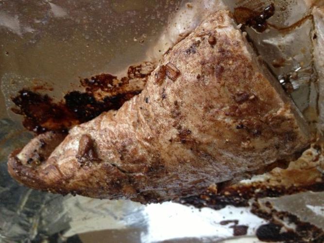 Eat Up! Black peppercorn pork tenderloin, roasted brussels sprouts