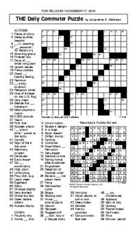 Crossword November 17 Puzzles Redandblack Com
