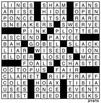 Crossword Februrary 13 Puzzles Redandblack Com