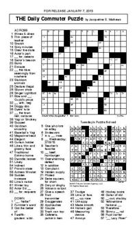 Crossword January 7 | Puzzles | redandblack.com