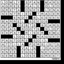 Crossword December 22 | Puzzles | redandblack.com