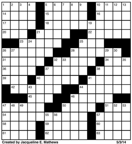 Crossword May 3 | Puzzles | redandblack.com