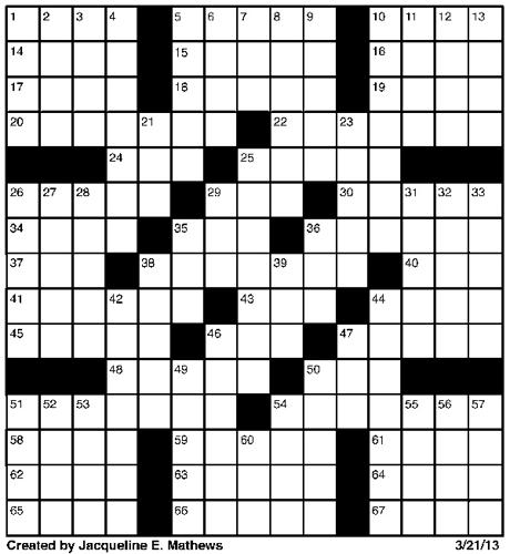 Crossword March 21 | Puzzles | redandblack.com