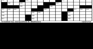 Crossword, Dec. 21 | Puzzles | redandblack.com