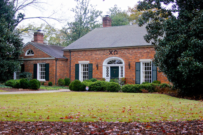 Chi Omega house redandblack