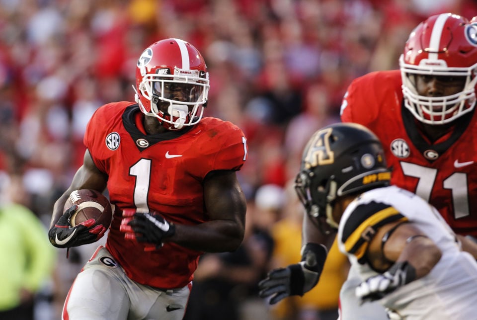 Duo of Nick Chubb and Sony Michel wear down Appalachian State