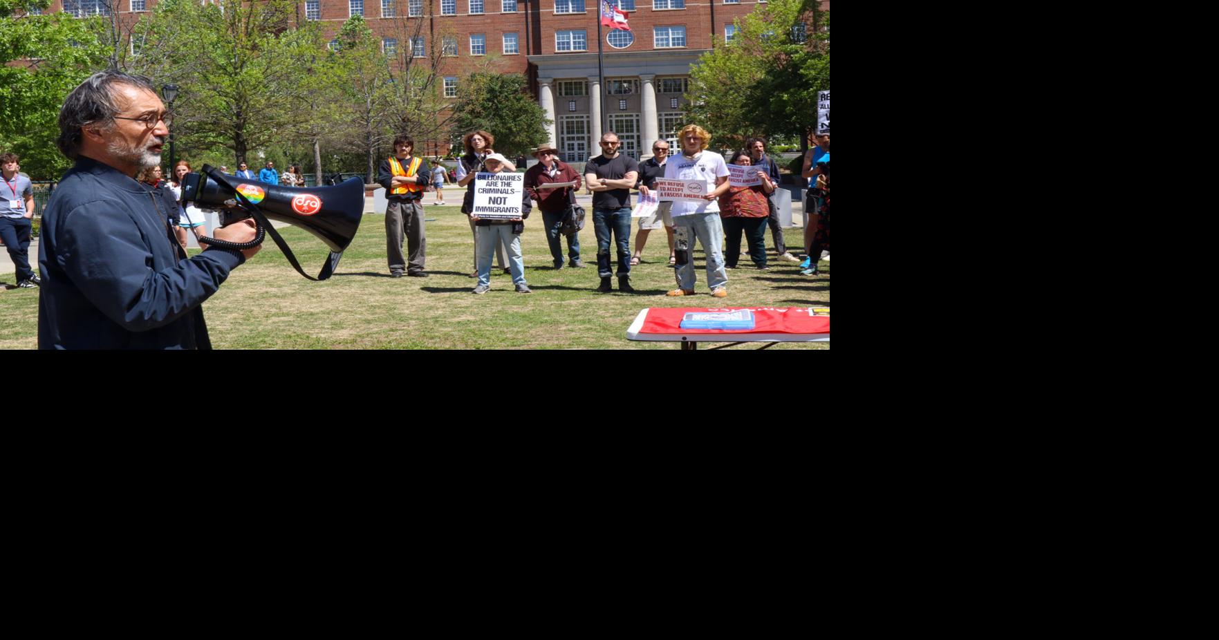 “No justice. No peace. No ICE in our streets,” the Hands Off Our ...