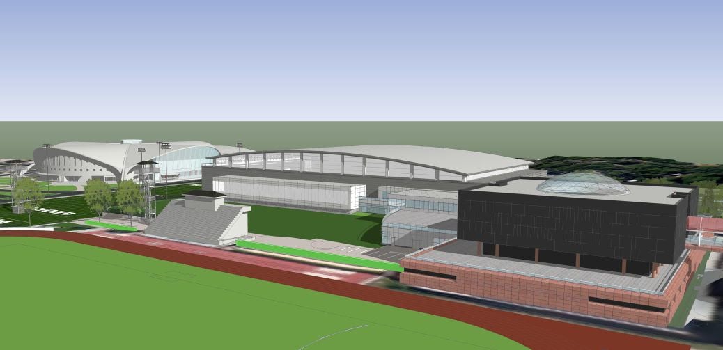 Georgia Provides Interactive Update On Indoor Practice Facility Construction Georgia Sports Redandblack Com