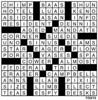 Crossword - July 23 | Puzzles | redandblack.com