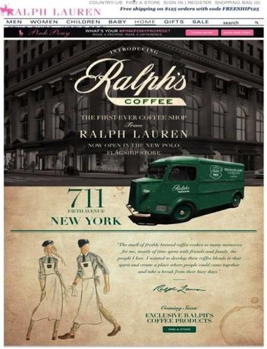 Why Ralph Lauren Served Up Fashion With Coffee - WSJ