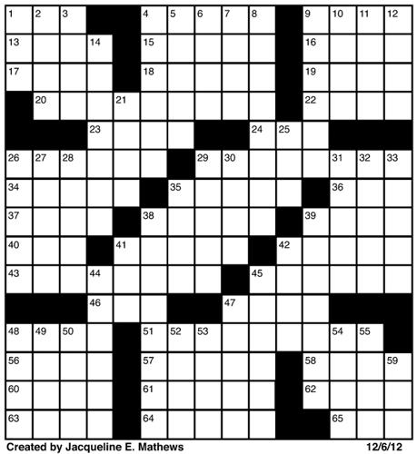 Crossword, Dec. 6 | Puzzles | redandblack.com
