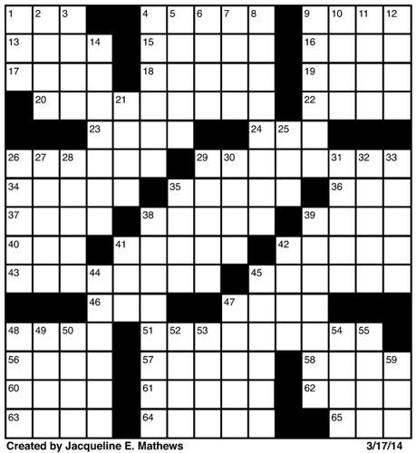 Crossword March 17 | Puzzles | redandblack.com