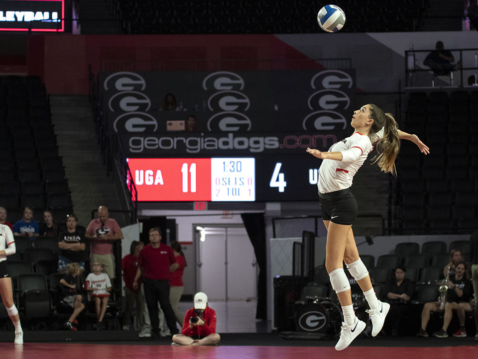PHOTOS UGA volleyball defeats Tennessee 31 Multimedia