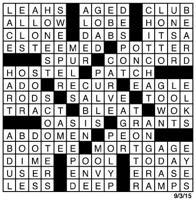 Crossword - September 3 | Puzzles | redandblack.com