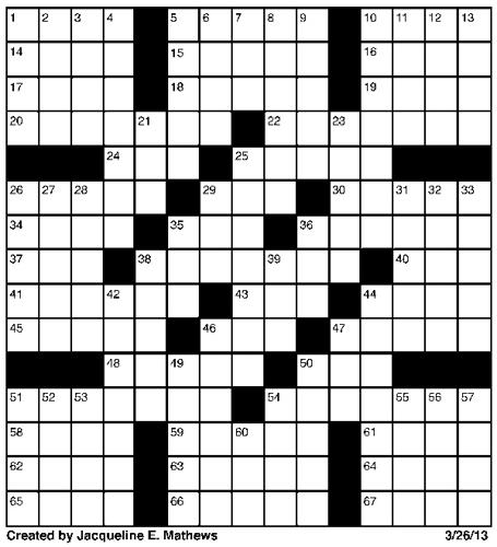 Crossword March 26 | Puzzles | redandblack.com