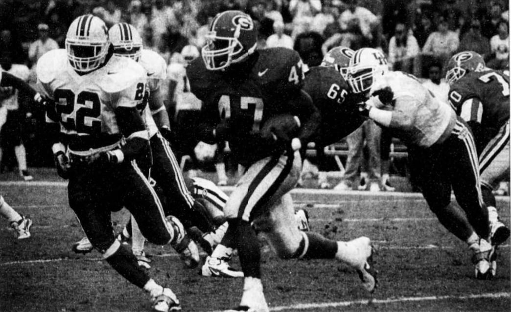 Terrell Davis Georgia Bulldogs Unsigned Running Photograph