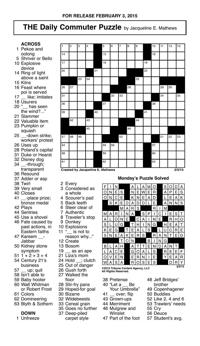 54 Commuter Crossword Puzzles Online - Daily Crossword Clue