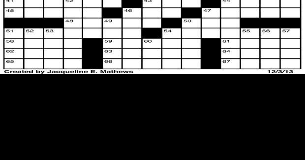 Crossword December 3 | Puzzles | redandblack.com