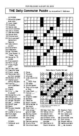 Crossword August 26 Pdf Redandblack Com