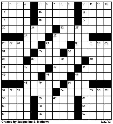 Crossword August 27 | Puzzles | redandblack.com