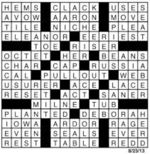 Crossword August 22 | Puzzles | redandblack.com