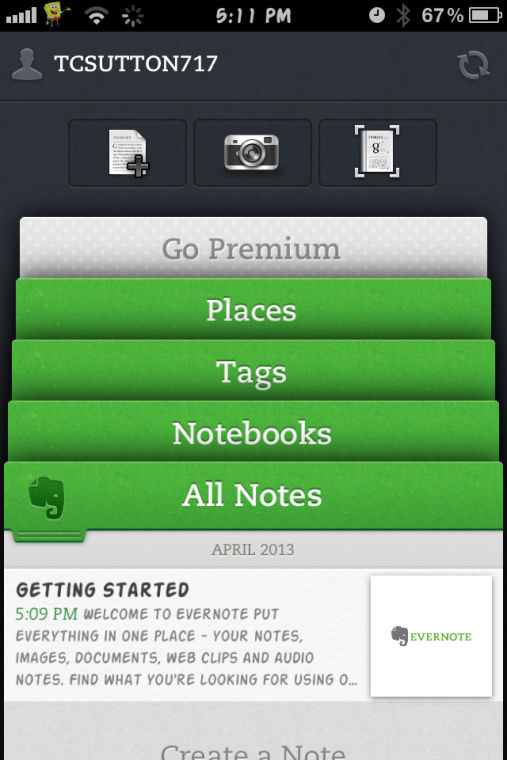 evernote student note taking