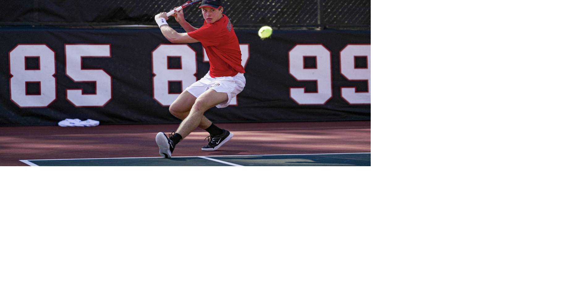 Georgia men’s tennis sweeps Eastern Kentucky in doubleheader