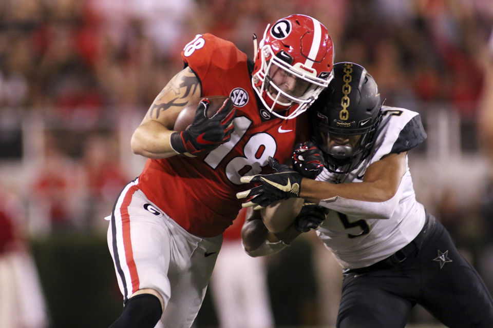 Georgia Tight Ends Showed Versatility In Win Over Vanderbilt | Football ...