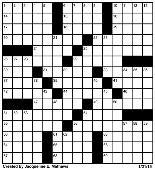 Jacqueline E Mathews Printable Crossword Puzzles Printable Templates