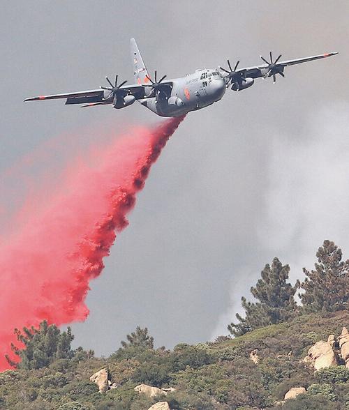Battling the El Dorado Fire from the air.