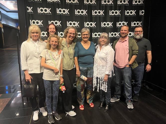 The Heede family and their friends at LOOK theater at Redlands Cinema Classics. From left: Jan Burgess, Jo Heede, Julia Heede, Siw Heede, Edie Rens, Cheri Dawes, Philip Heede and Ed Murphy. Photo courtesy of Siw Heede