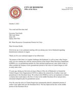 Letter to Gov. Kotek from mayor Ed Fitch