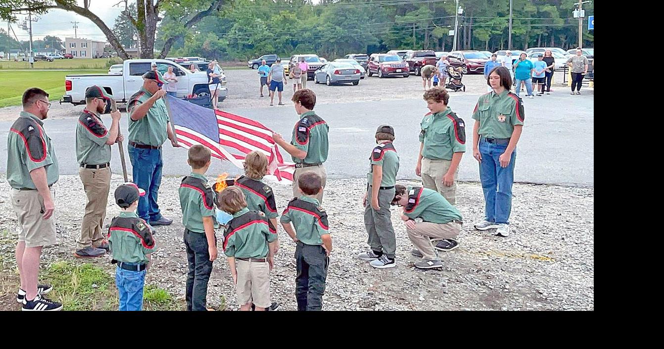Flag retirement ceremony held at farmers market