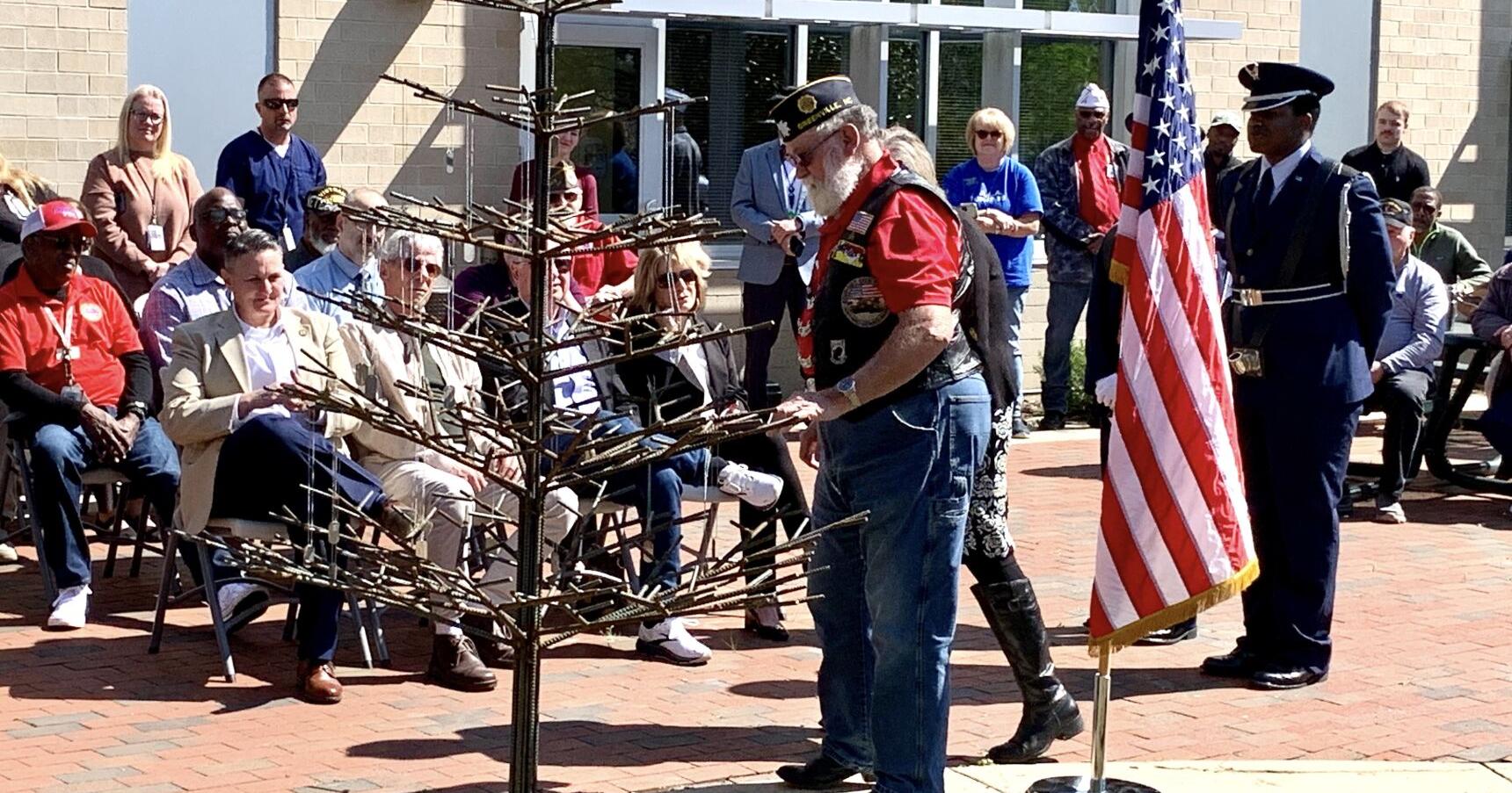 Newly installed rebar tree honors Vietnam War veterans - Vimarsana News
