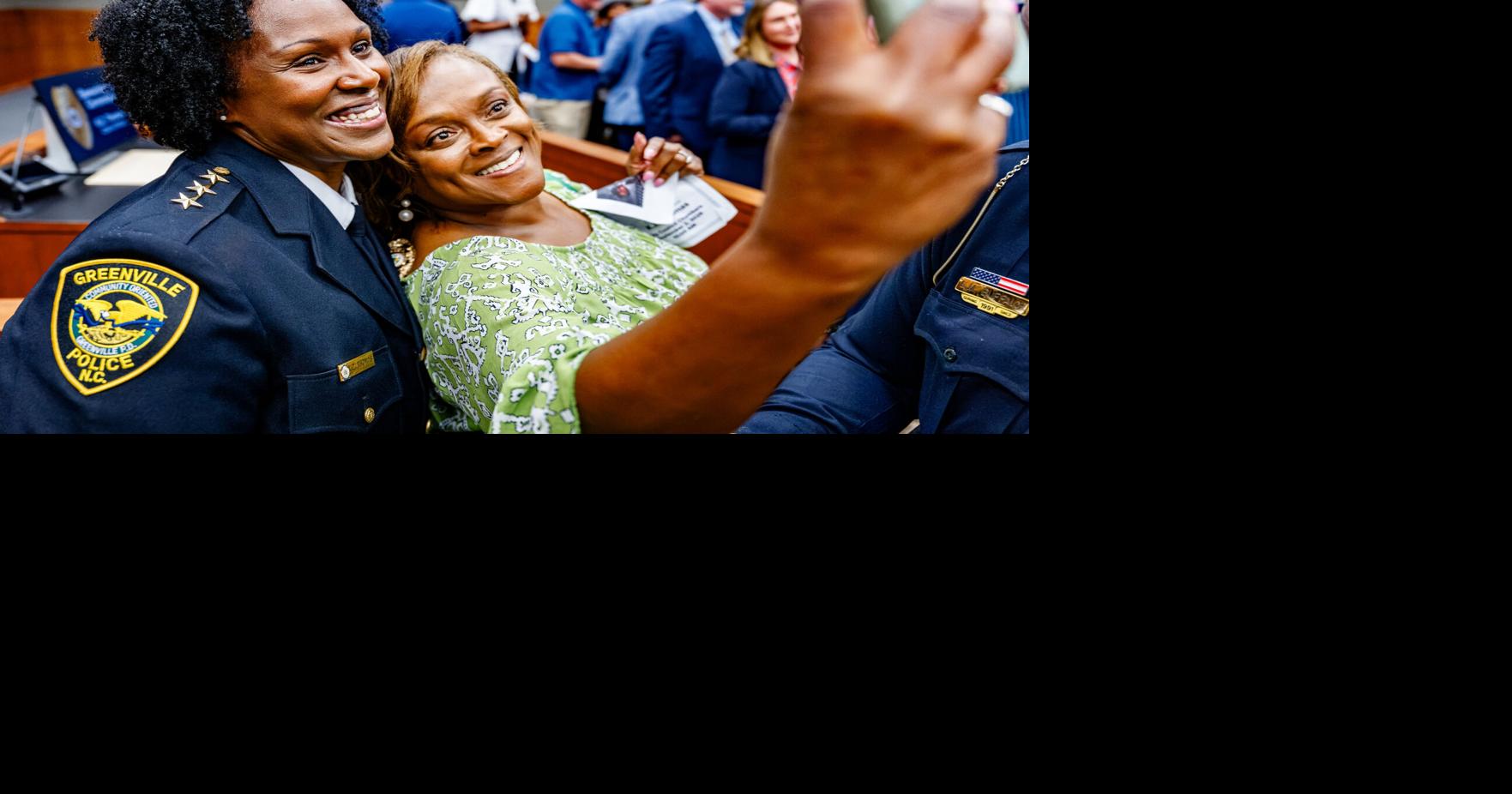 'Positive energy': Thomas sworn in as first woman to serve as Greenville's police chief