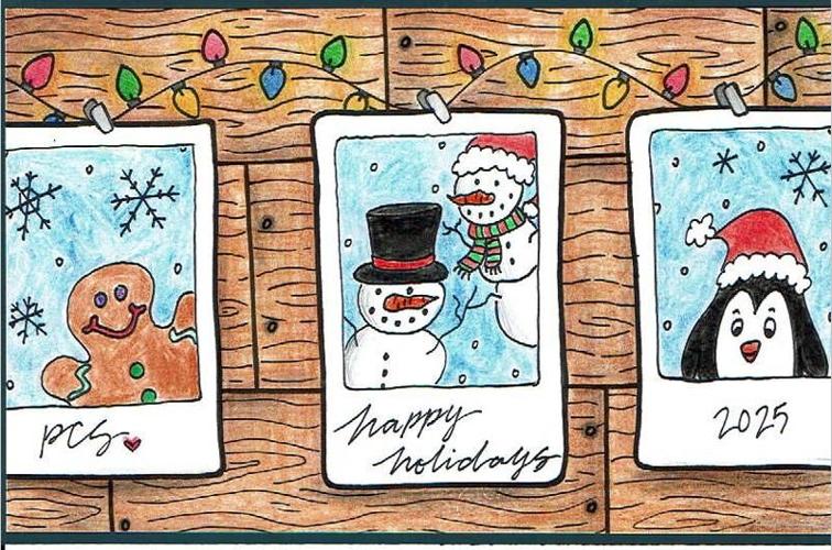 holiday card design drawing