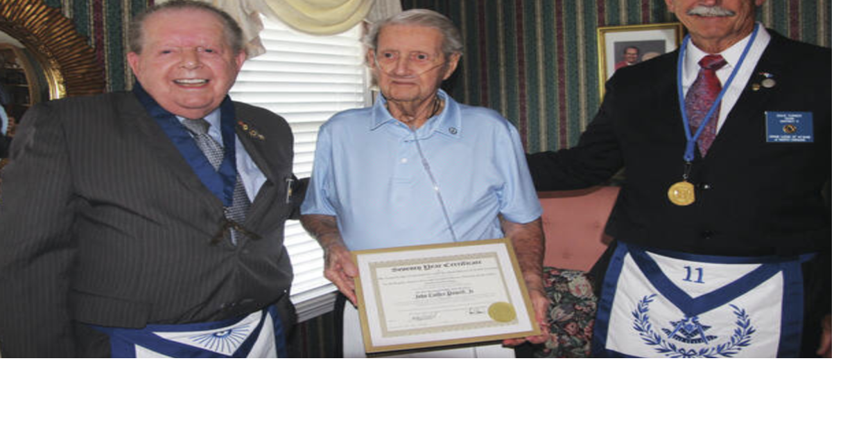 Johnny Powell recognized by fraternal organization for 70th year as ...