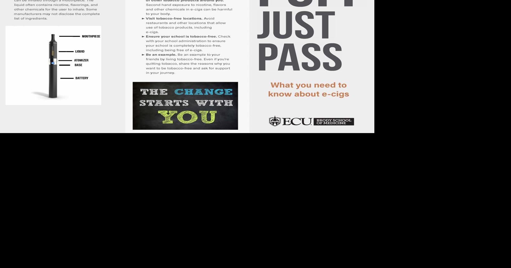 Student-designed brochure outlines dangers of e-cigs | Local News |  reflector.com