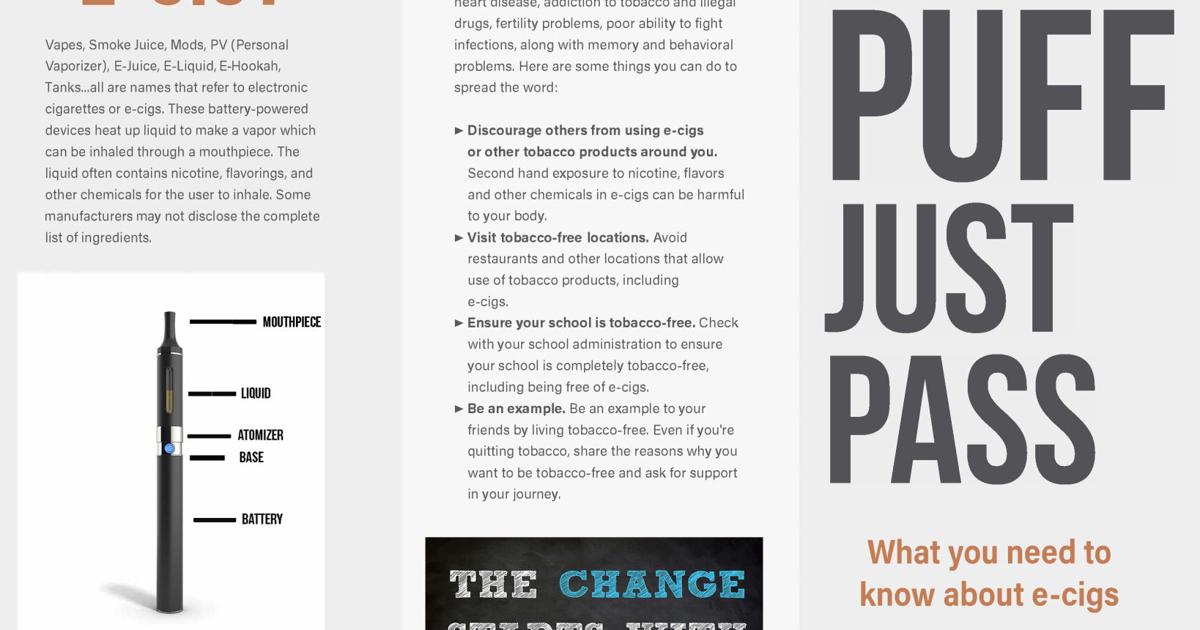 Student-designed brochure outlines dangers of e-cigs | Local News | reflector.com Student-designed brochure outlines dangers of e-cigs | Local News | reflector.com