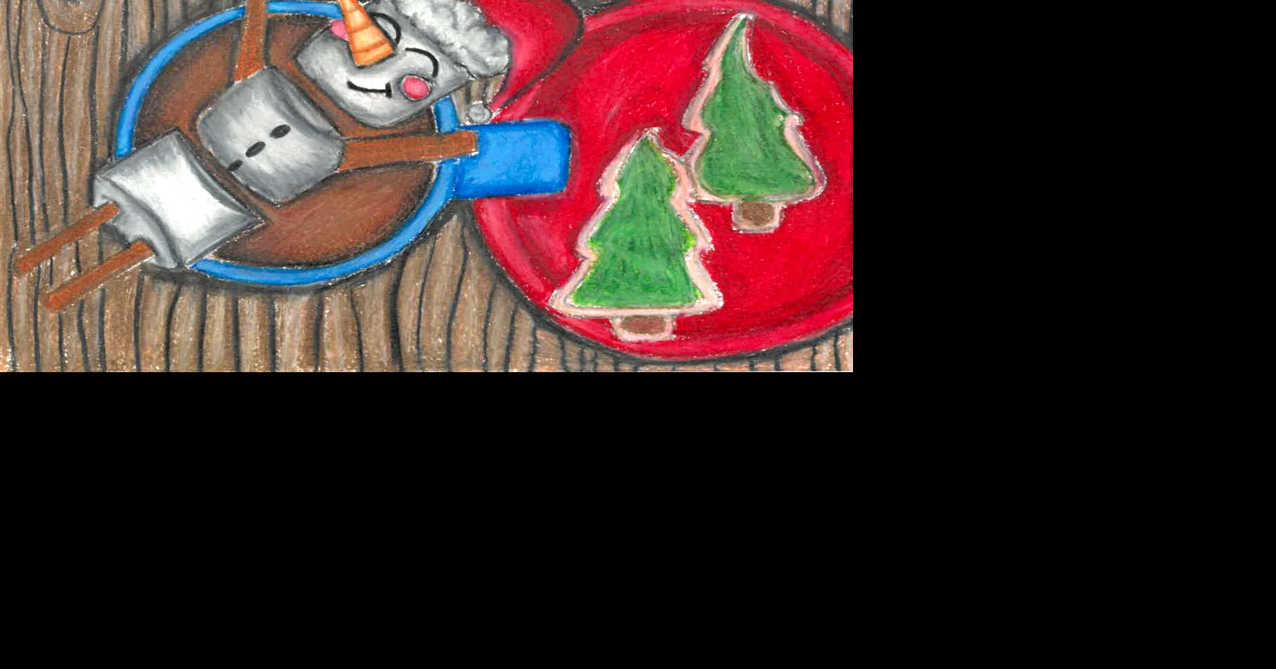 Wintry student card designs bring warm wishes for the holidays ...