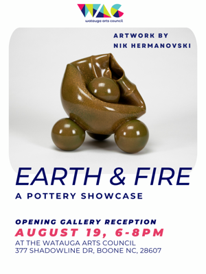 WAC welcomes 14 local artists in upcoming pottery exhibit Earth & Fire opening reception