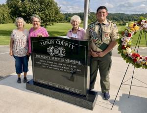 Eagle Scout project creates lasting memorial to Yadkin County’s fallen emergency responders