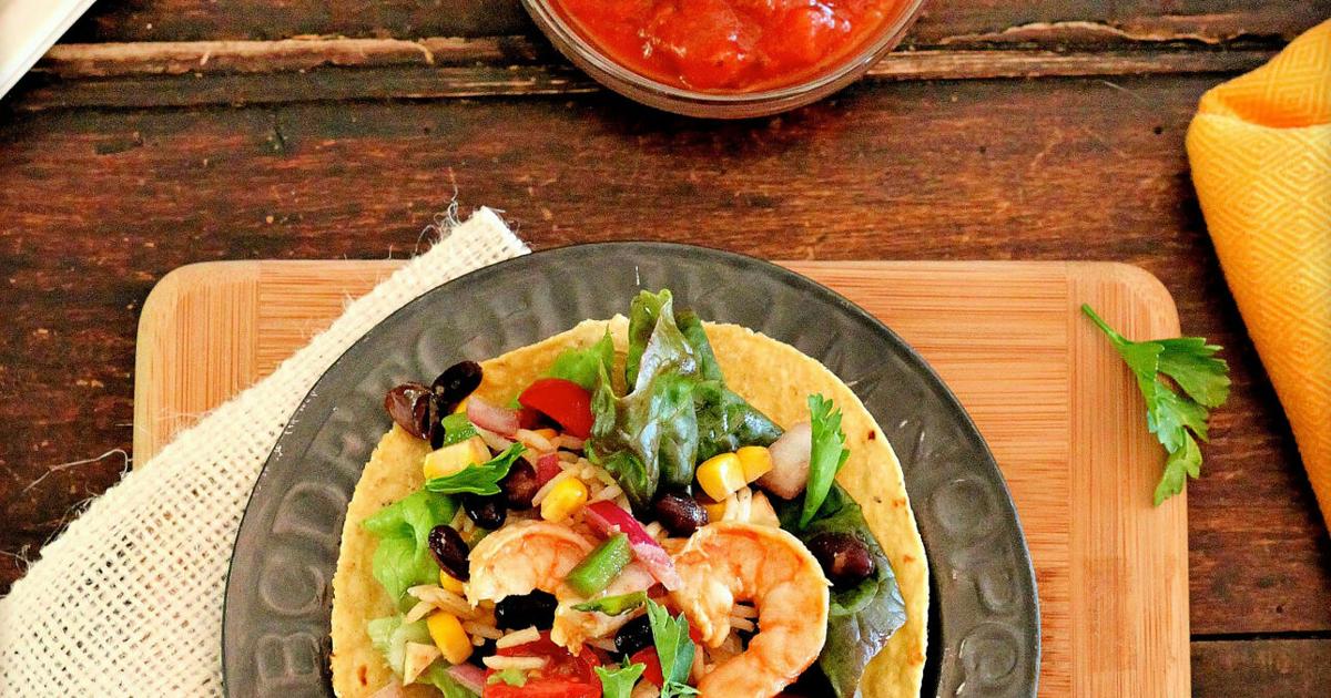 Reflocator TasteFood: Fiesta-light shrimp tostadas blend Mexican, California ...