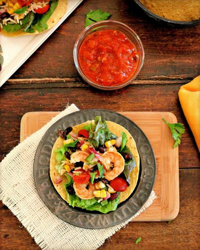 Reflocator TasteFood: Fiesta-light shrimp tostadas blend Mexican, California ...