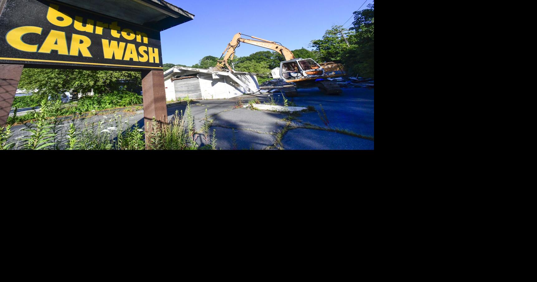 Demolition of the old Burton Car Wash, former Jad's Restaurant marks end of a Brattleboro era