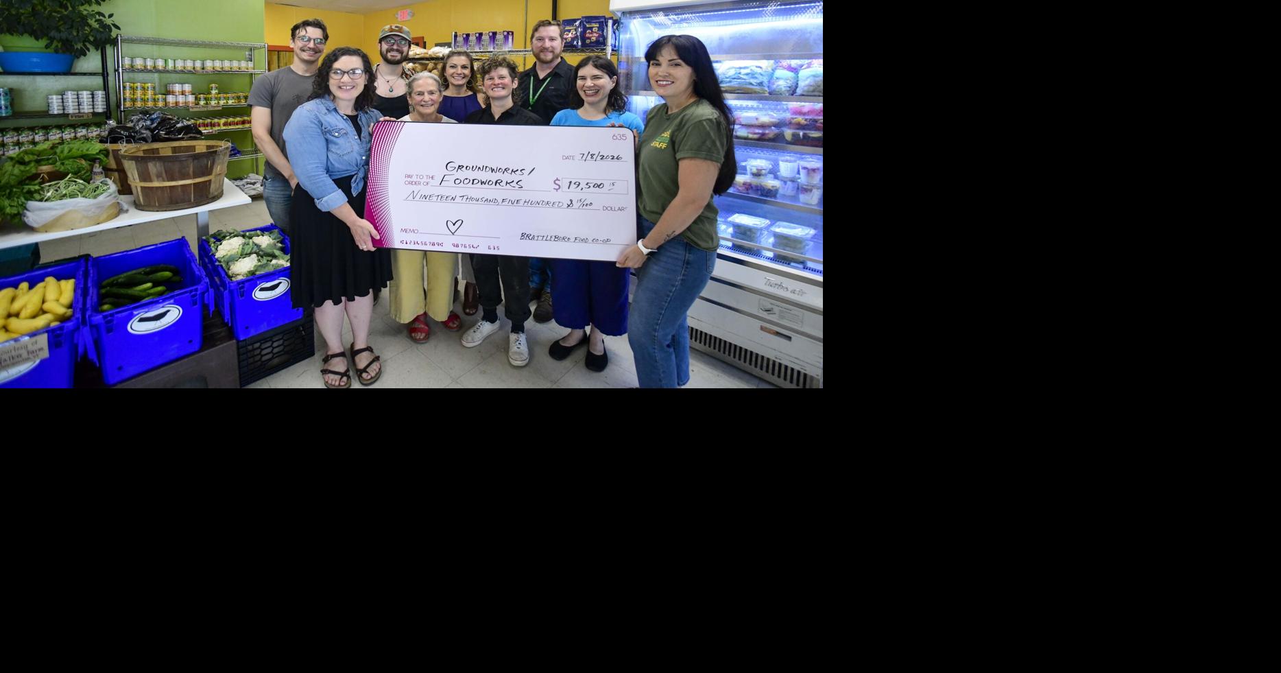 Brattleboro Food Co-op donates $19,500 to Groundworks' Foodworks program