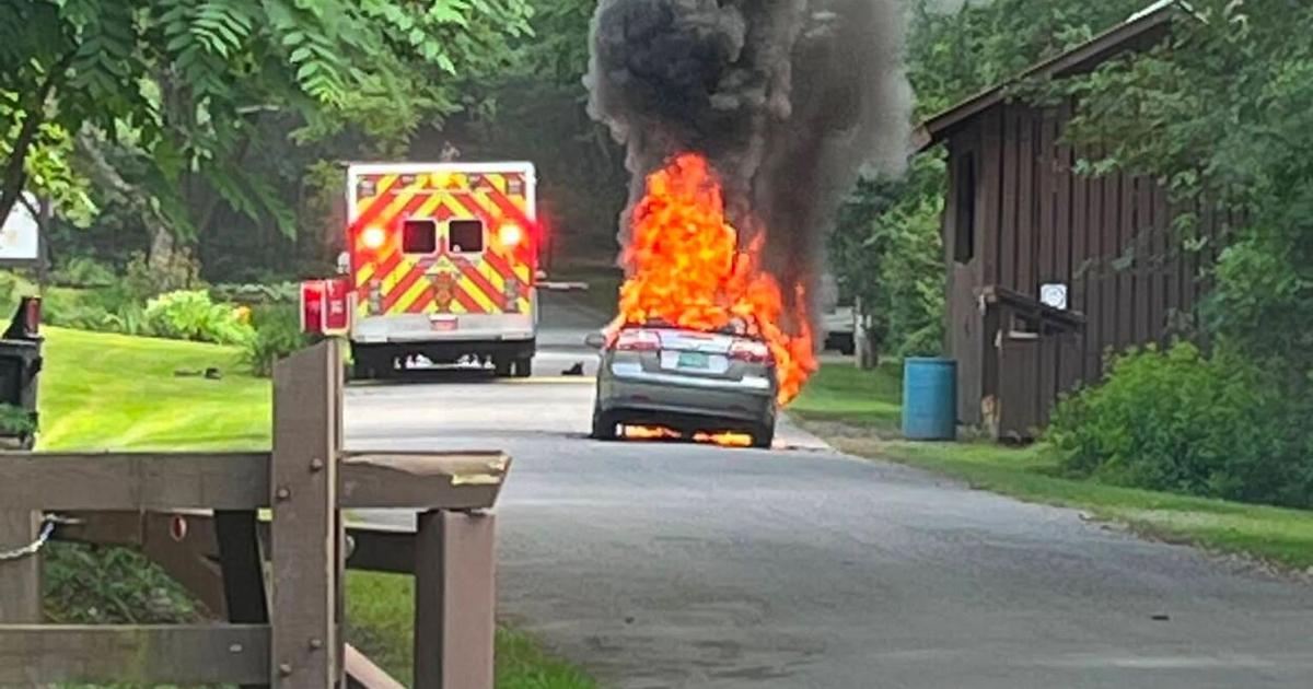 Vehicle fire on Fort Dummer Drive