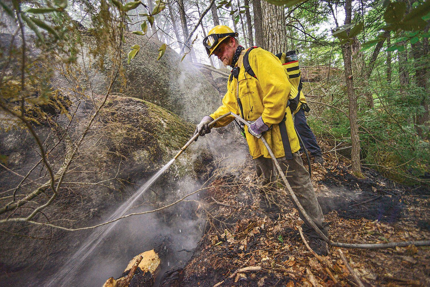 Crews Attack Brush Fire At Pisgah State Park | Local News | Reformer.com