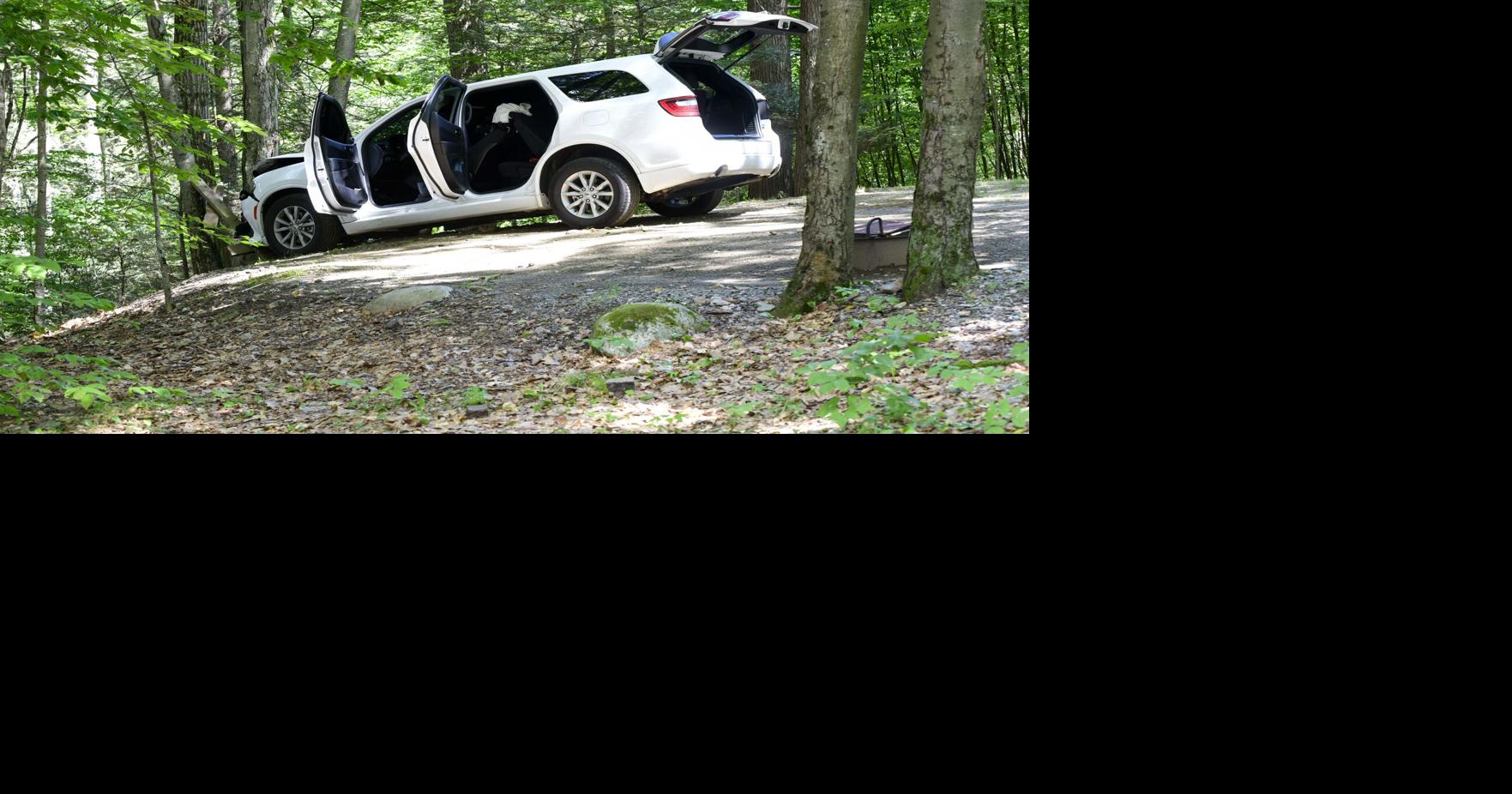 Police search for individual that crashed vehicle after a chase inside Fort Dummer